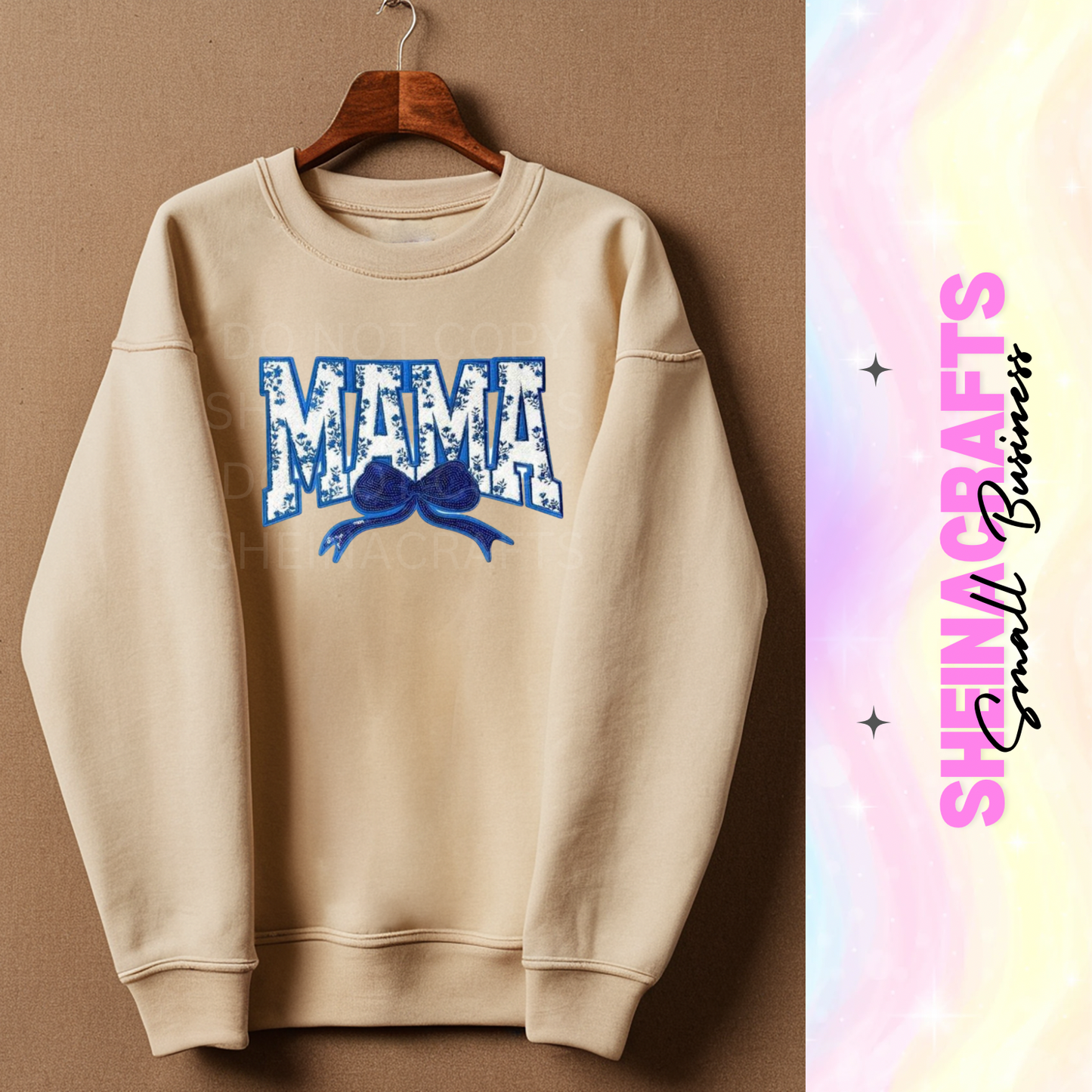 MAMÁ with chenille patch (blue) #16P