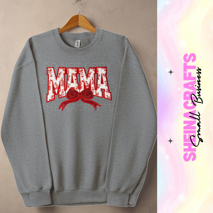 MAMA with chenille patch(red) #3