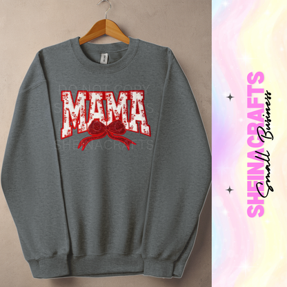 MAMA with chenille patch(red) #3