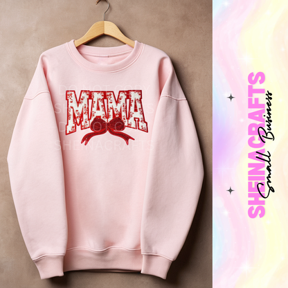 MAMA with chenille patch(red) #3