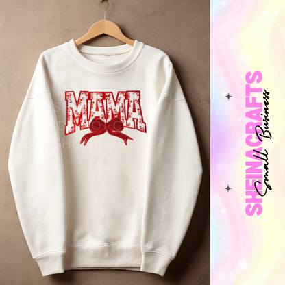 MAMA with chenille patch(red) #3