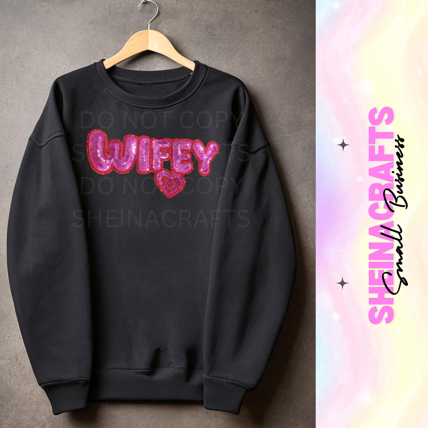 Wifey w/ Sequin Patch #6P