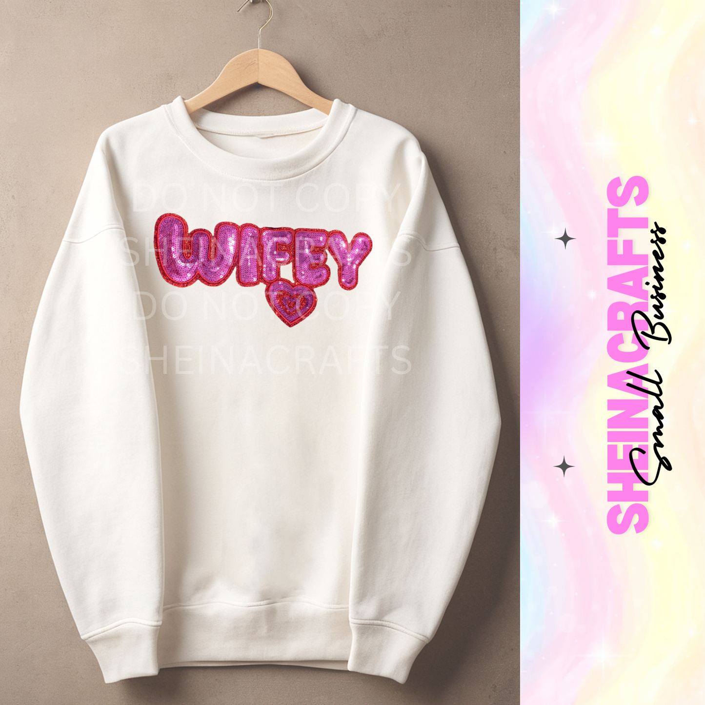 Wifey w/ Sequin Patch #6P