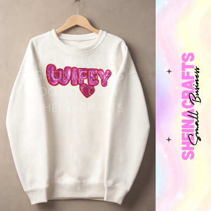 Wifey w/ Sequin Patch #6P