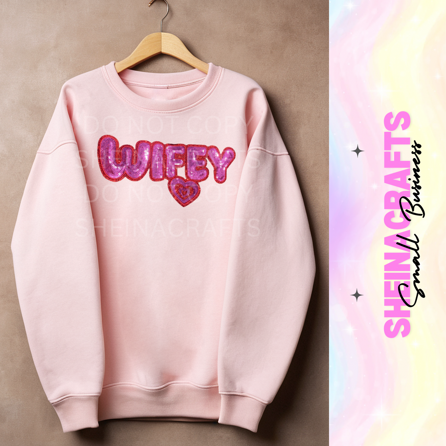 Wifey w/ Sequin Patch #6P