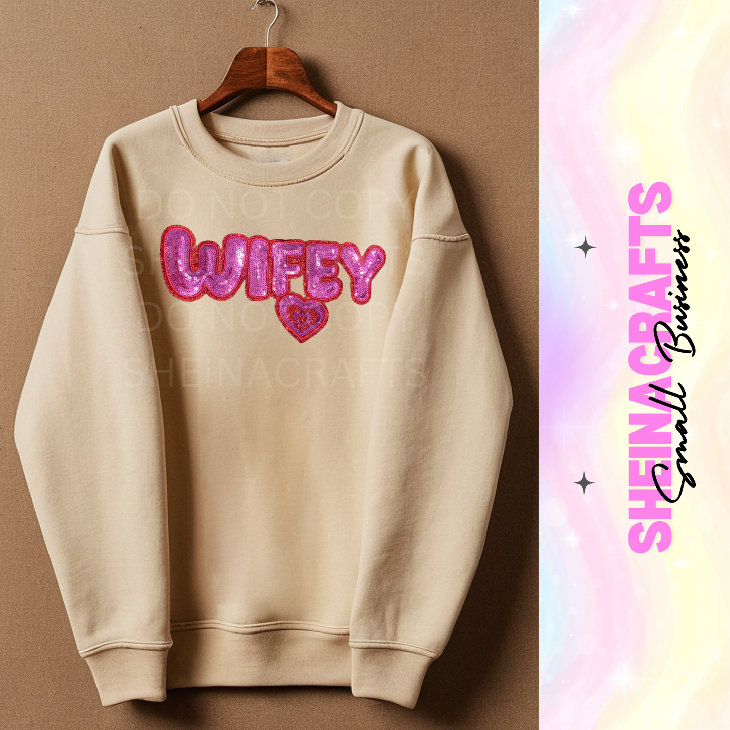 Wifey w/ Sequin Patch #6P