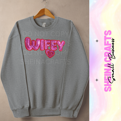 Wifey w/ Sequin Patch #6P