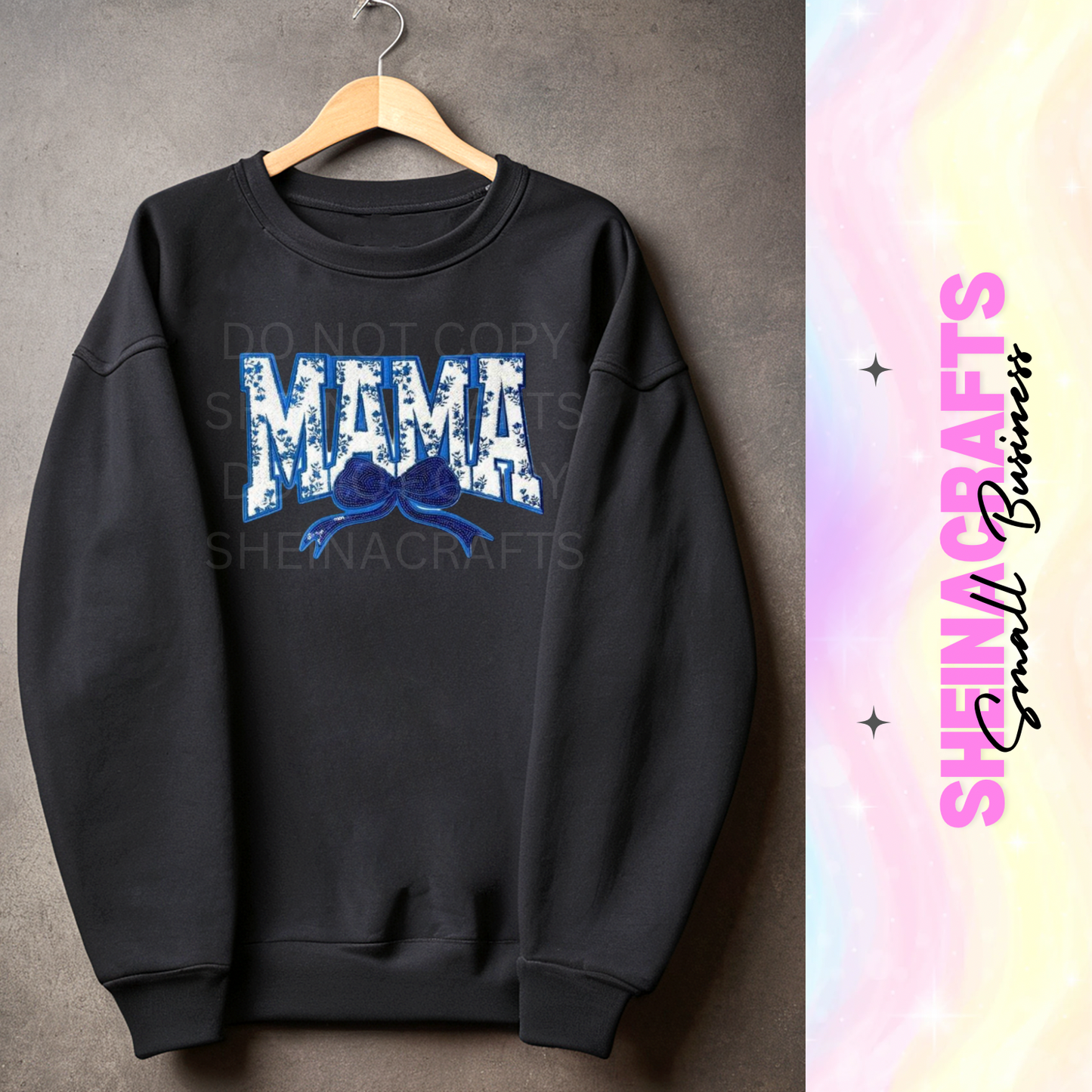 MAMÁ with chenille patch (blue) #16P