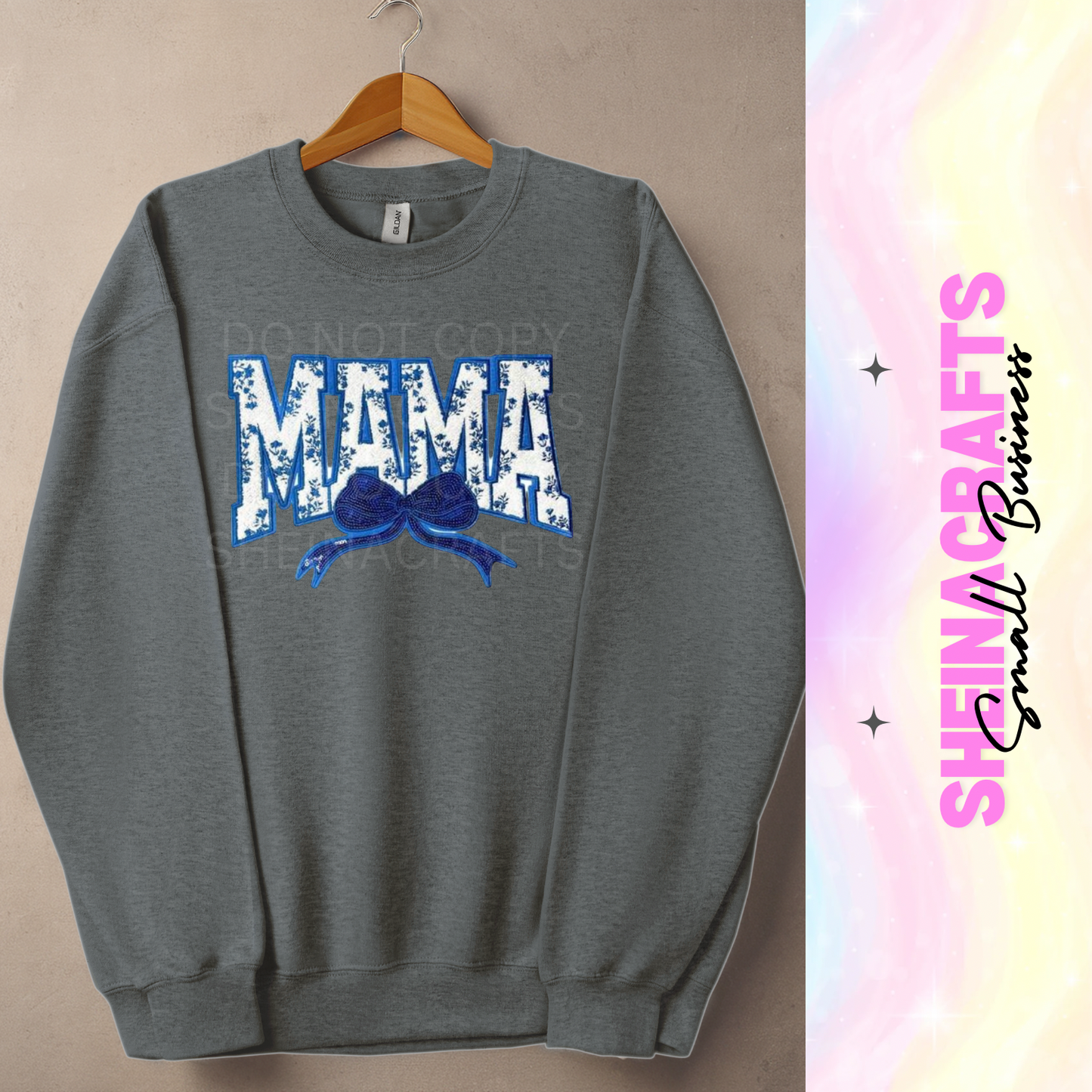 MAMÁ with chenille patch (blue) #16P
