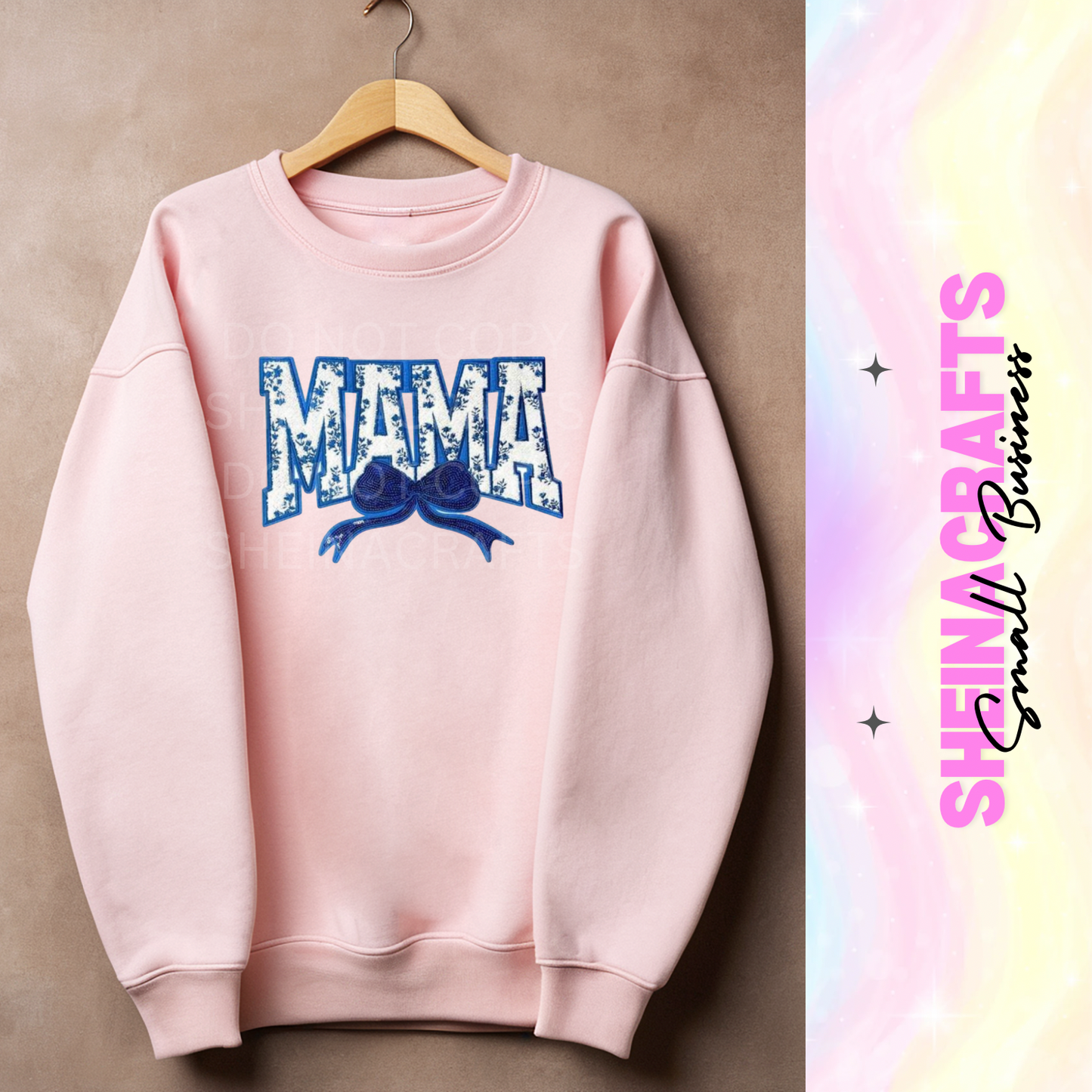 MAMÁ with chenille patch (blue) #16P