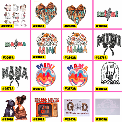 Transfers Designs Section A