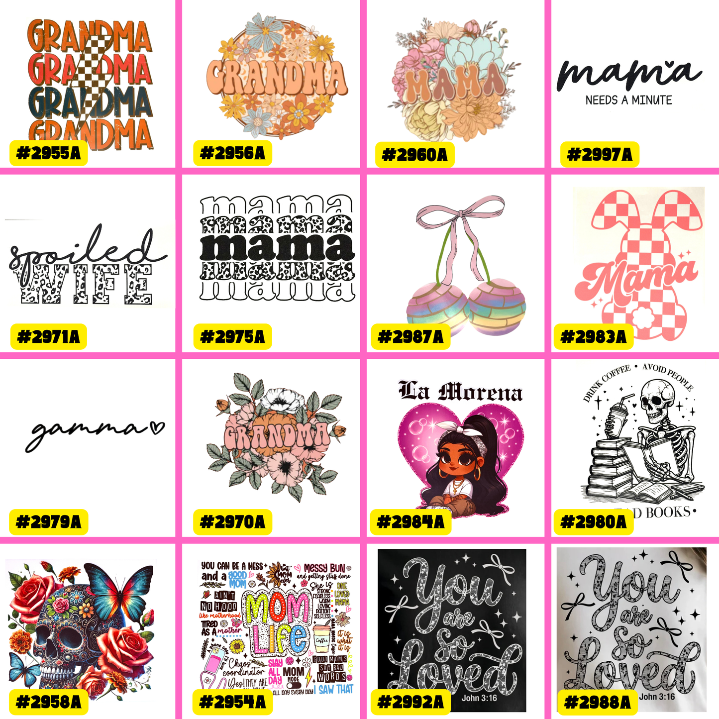 Transfers Designs Section A